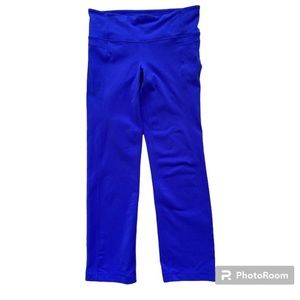 Athleta Blue Cropped Yoga Pant Leggings Size Small